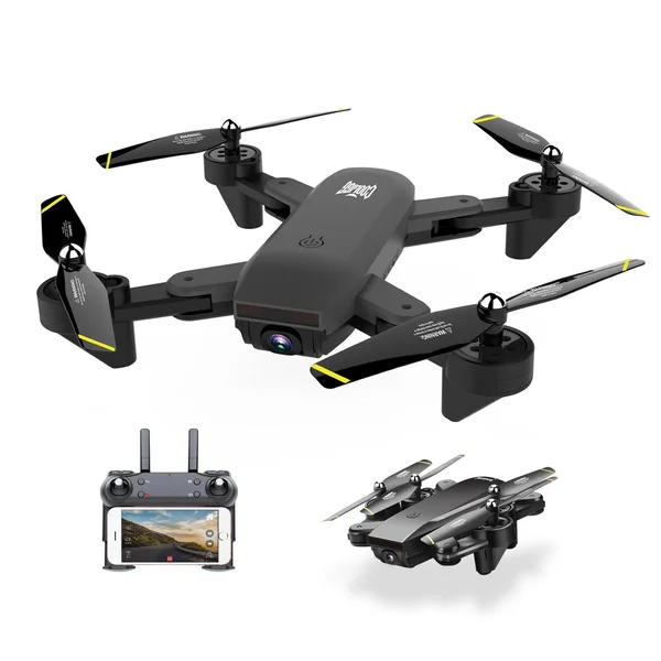 Cooligg Quadcopter Drone with HD Camera Selfie 2MP 720p WiFi FPV Foldable RC