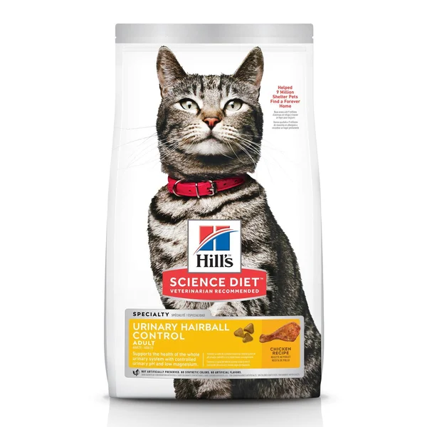 Hill's Science Diet Urinary Hairball Control Dry Cat Food - Chicken - 15.5 lb bag