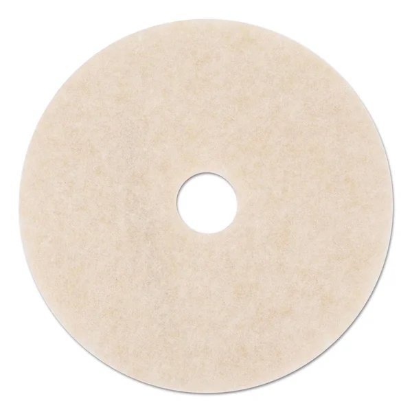 3M 3200 Topline Speed 24x22 White, Amber Burnishing Floor Pad - 5/Case
