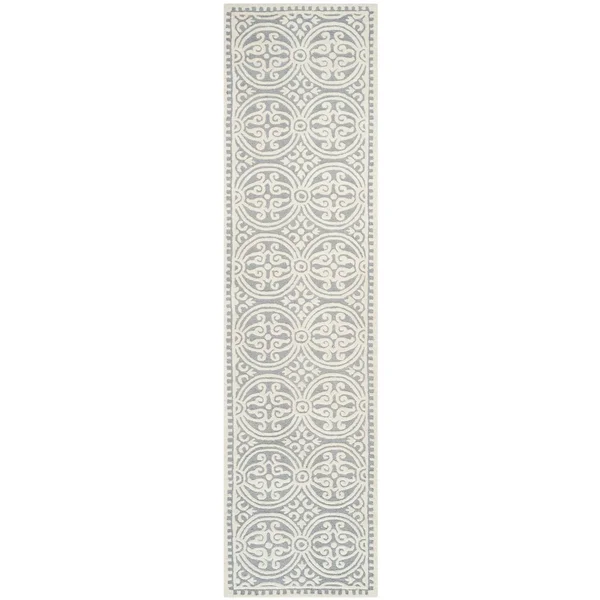 Safavieh Cambridge 123 Area Rug, Black, Ivory, 10& x 10& Square