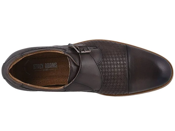 Stacy Adams Men's Fenwick Cap Toe Monk Strap - Gray