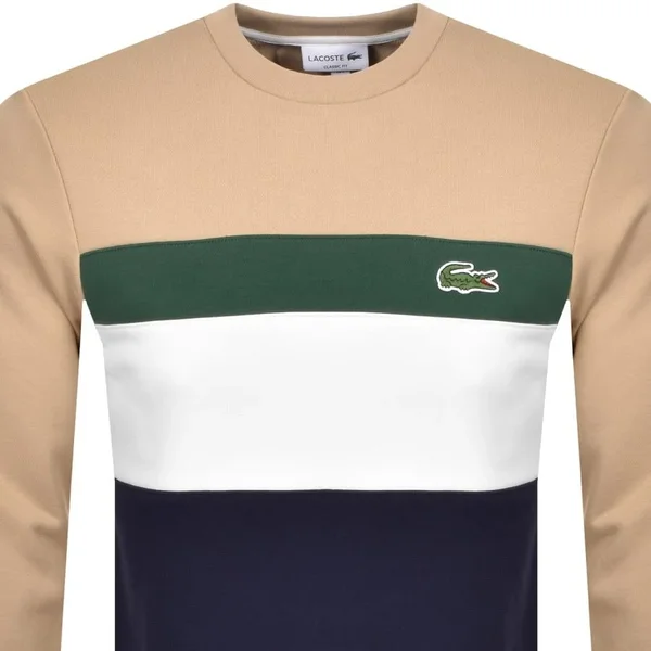 Lacoste Colour Block Sweatshirt Beige