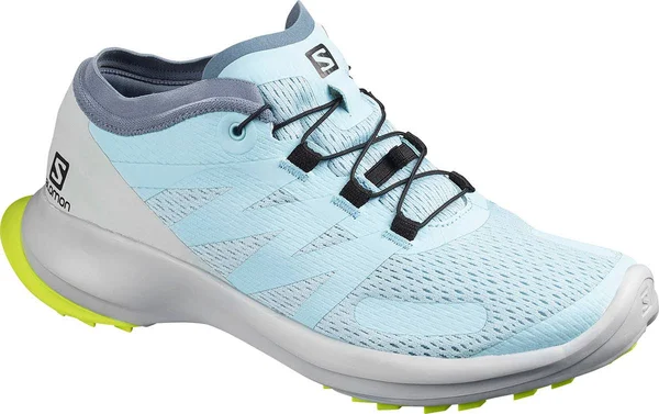 Salomon Women's Sense Flow Shoe - 8.5 - Angel Falls/Pearl Blue/Safety Yellow