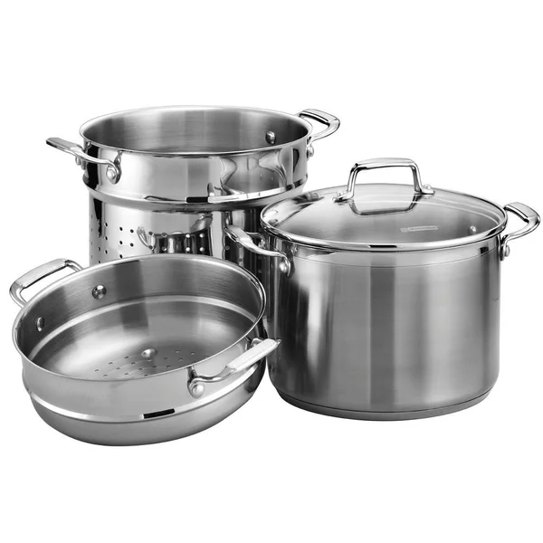 Tramontina Gourmet 4-Piece Stainless Steel Cookware Set with Lids, Silver