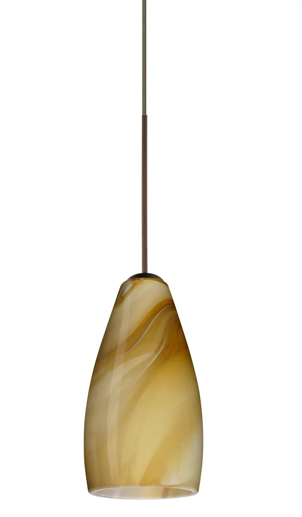 Besa Lighting 1XT-7198HN-LED-BR Karli Pendant Light, Bronze