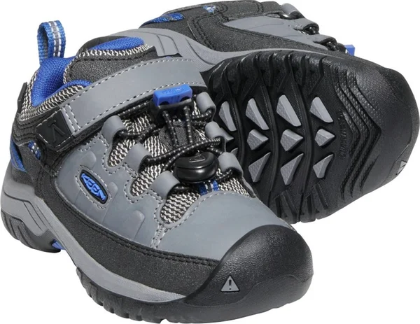 Keen Kids Targhee Low WP Shoe Steel Grey/Baleine Blue