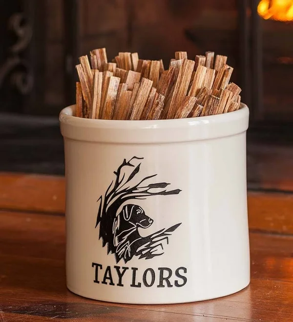 Plow & Hearth Personalized Labrador Stoneware Crock, 3 Gallons