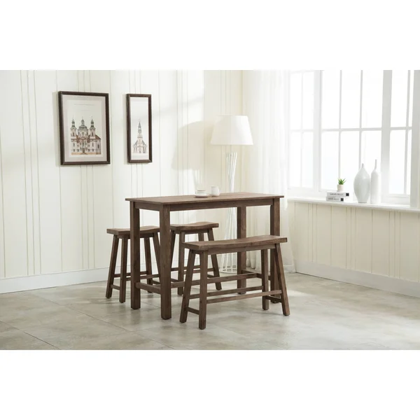 Boraam 4-Piece Sonoma Pub Set, Driftwood Gray