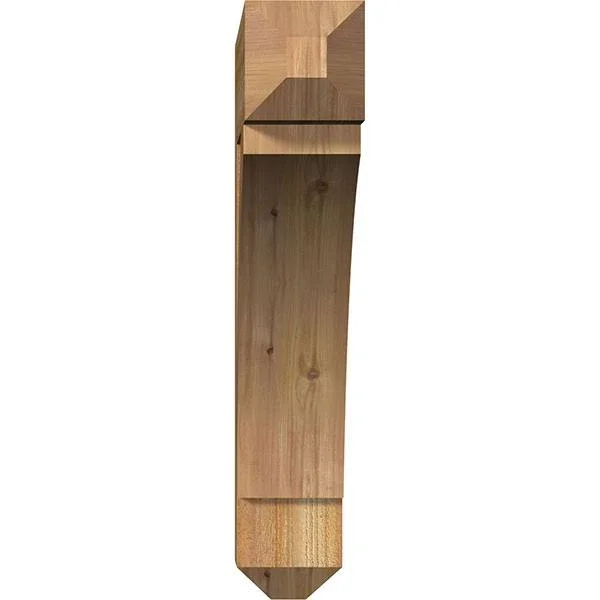 Ekena Millwork BKT06X32X32THR04RWR 6x22W x 32x22D x 32x22H Thorton Craftsman Rough Sawn BRACKET, Western Red Cedar