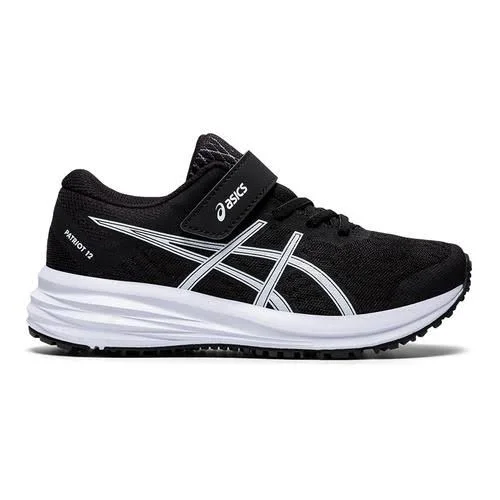 Asics Patriot 12 PS Running Shoes Black White Kids 28.5