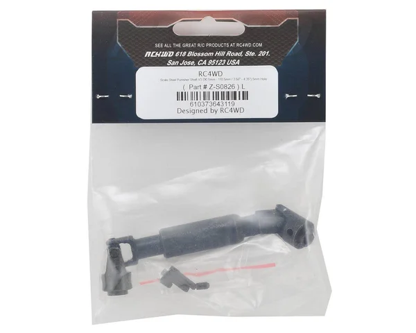 RC4WD Steel Punisher Shaft V3, 3.56-4.5, 90.5-114.8mm