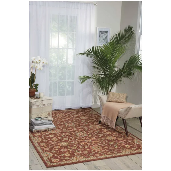 Kathy Ireland Ancient Times Area Rug (5&3x22 x 7&5x22 - Brown) - Nourison