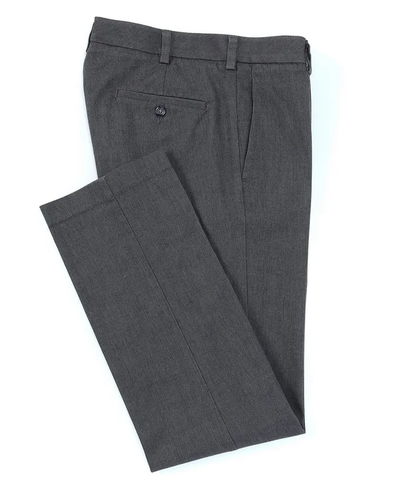 Roundtree Yorke TravelSmart CoreComfort Flat-Front Straight Fit Chino Pants - 34 34
