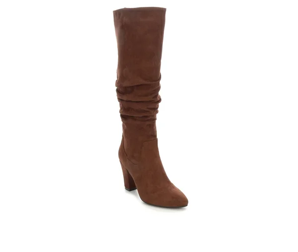 Women's Y-Not Compassion Ruched Knee High Boot in Dark Brown Size 7.5 Medium