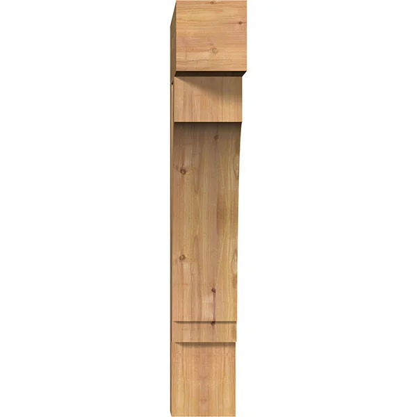 Ekena Millwork BKT06X22X34IMP05SWR 5 1/2x22W x 22x22D x 34x22H Imperial Block Smooth BRACKET - Western Red Cedar