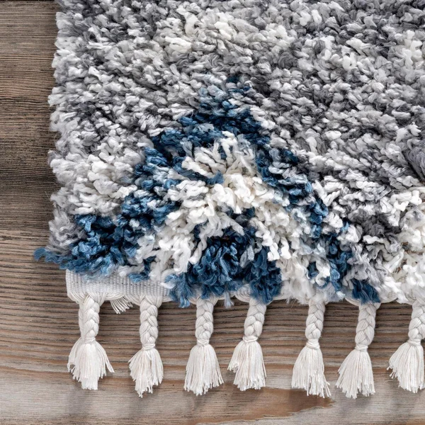 nuLOOM Gray Transitional Regina Shag Rug 5& Round