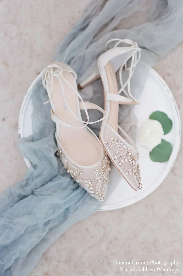 Bella Belle Women's Frances Embellished Kitten-Heel Pumps - Ivory