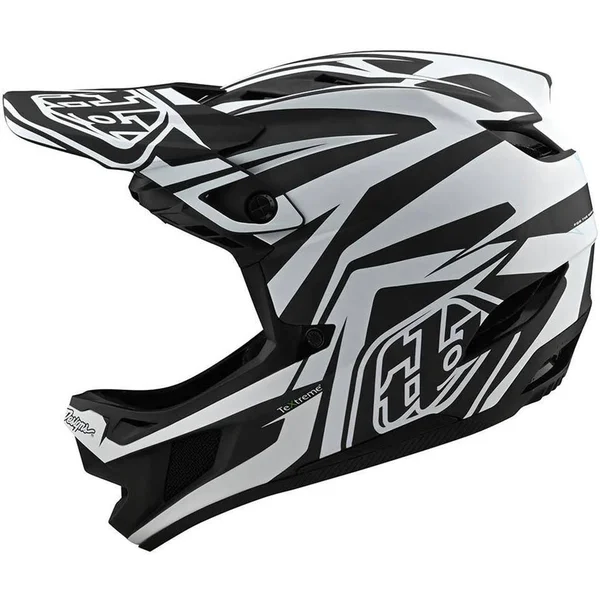 Troy Lee Designs D4 Carbon Slash Helmet - Black-White