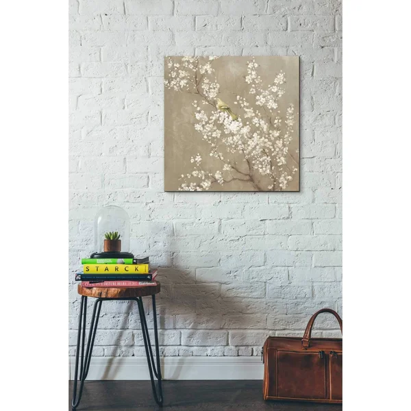 Epic Graffiti &White Cherry Blossom II Neutral& by Danhui Nai - Canvas Wall Art, 18x22x18x22