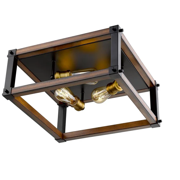 Z-Lite-472F3S-ABB-Kirkland - 3 Light Flush Mount Ashen Barnboard