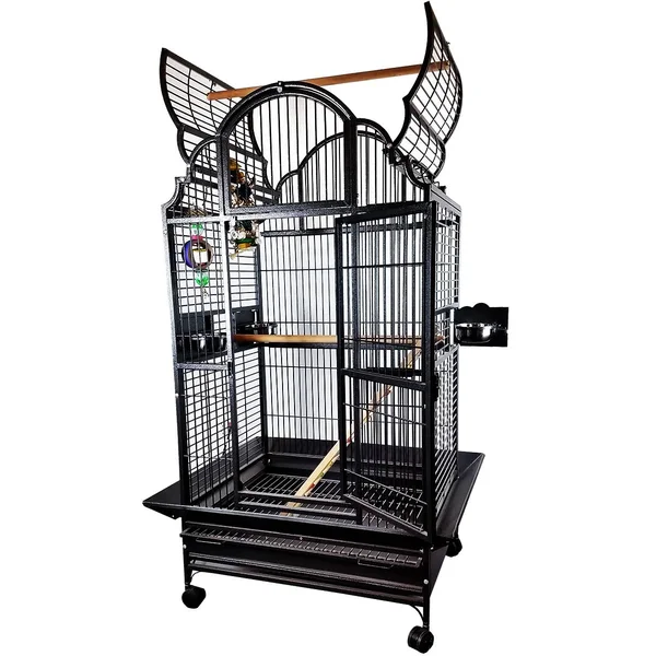 Au0026E Cage GC6-3223 Black 32x22x23x22 Opening Victorian Top Cage