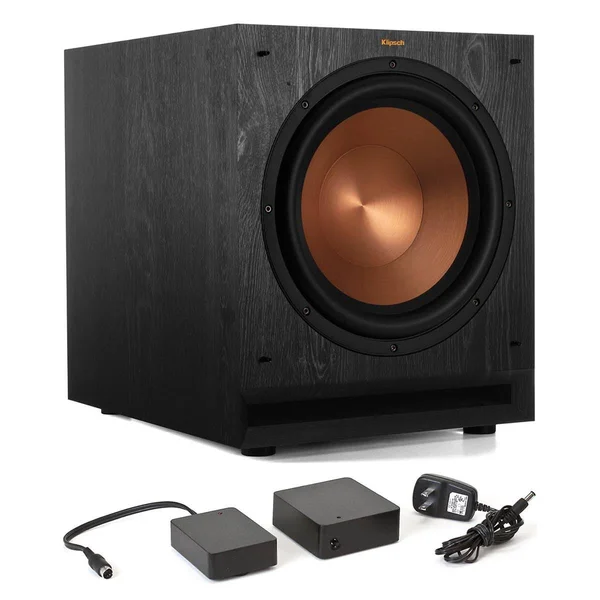Klipsch SPL-120 12x22 Subwoofer (Ebony) with WA-2 Wireless Subwoofer Kit, 17.75" x 14.7" x 19.9"