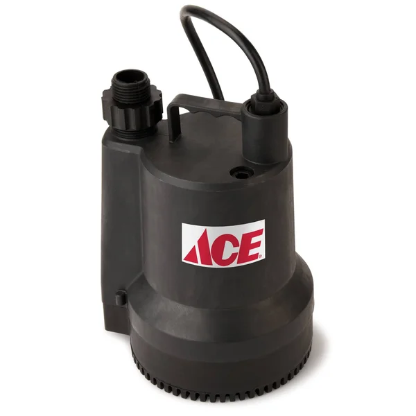 Ace 1/4 HP 1980 GPH Thermoplastic Switchless AC Utility Pump