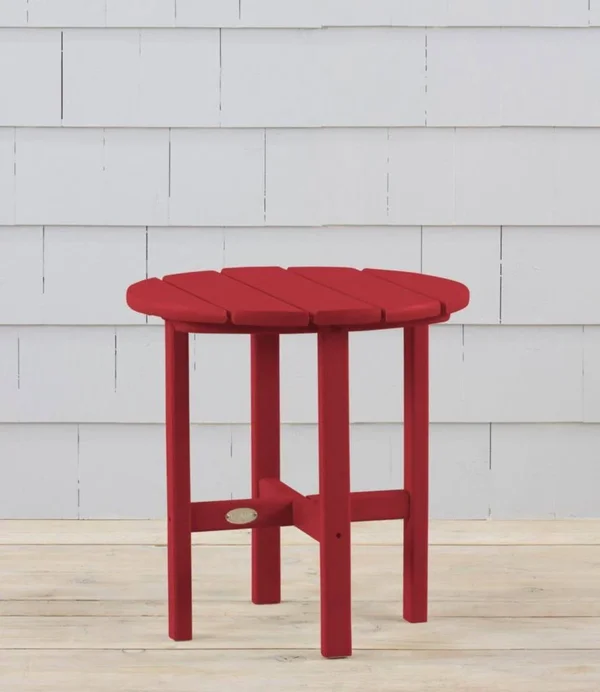 All-Weather Round Side Table Red - L.L.Bean