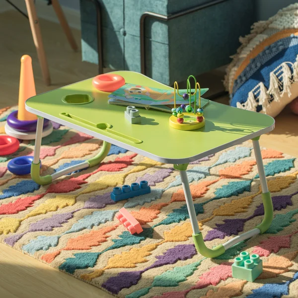 Bed Tray Laptop Foldable Table, Kids Lap Desk Homework Table - Green