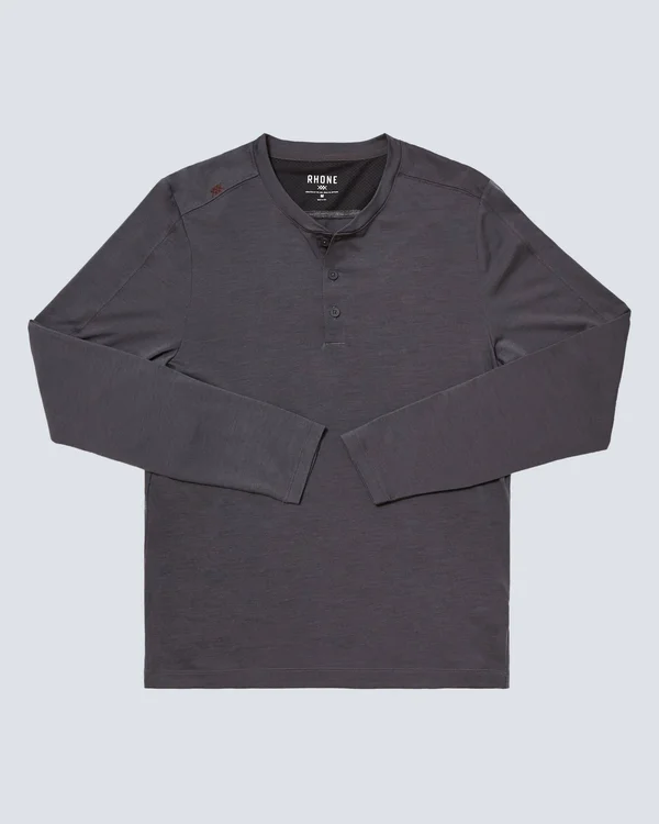 Men's Rhone Trek Wool Blend Henley, Size Small - Green