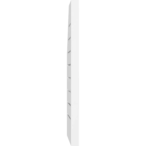 Ekena Millwork GVPOR26X3602SF 26x22W x 36x22H Half Octagon Top Right Surface Mount PVC Gable Vent: Functional, w/ 2x22W x 1-1/2x