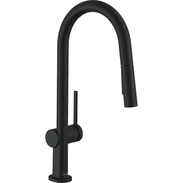 Hansgrohe 72846671 Talis N Pull Down Single Handle Kitchen Faucet Finish: Matte Black