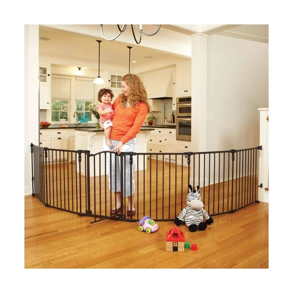 North States 3-in-1 Arched Decor Extra Wide Gate - Matte Bronze, 144x22