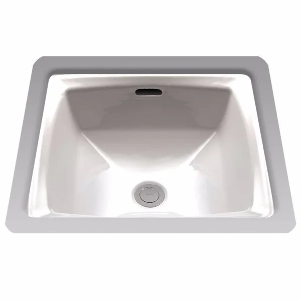 Toto Connelly Square Undermount Bathroom Sink with CeFiONtect - Cotton White LT491G#01