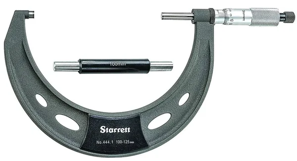 Starrett 444.1MXRL-125 Outside Micrometer - 100 to 125mm