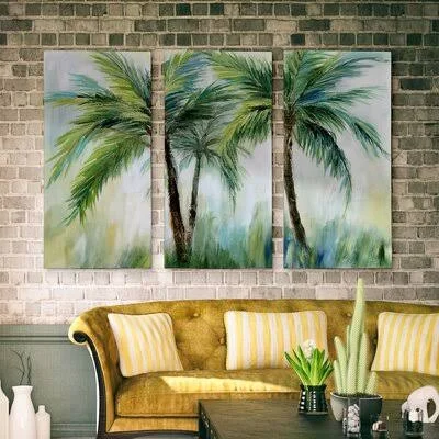 A Premium Palm Sensation - Multi-Piece Image on Canvas Bay Isle Home Size: 24x22 H x 36x22 W x 1.5x22 D