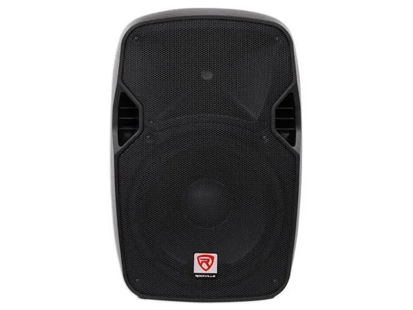 (2) Rockville SPGN124 12x22 Passive 2400W DJ PA Speakers+Stands+Cables+Carry Bag