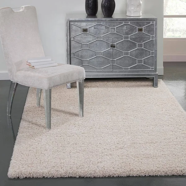 Abacasa Comfort Shag Area Rug - White