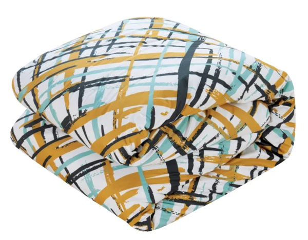Chic Home Abstract 9 Piece Full Bed in A Bag Comforter Set - Gold
