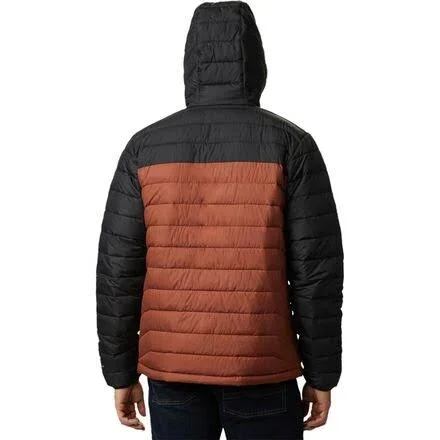 Columbia Men's Powder Lite Hooded Jacket - Large - Dark Amber, Black