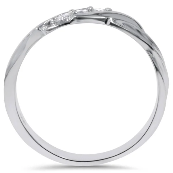 Pompeii3 - Inc 14K White Yellow and Rose Gold Men's 1/5ct TDW 3-Stone Diamond Wedding Ring, Size: 6 - Rose, Pink