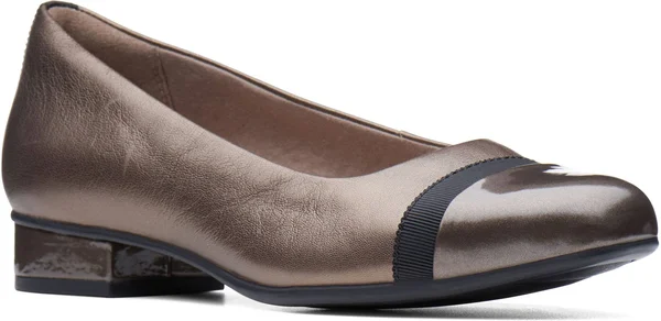 Women's Clarks Juliet Monte Slip-On - Size: 6, Pewter Leather