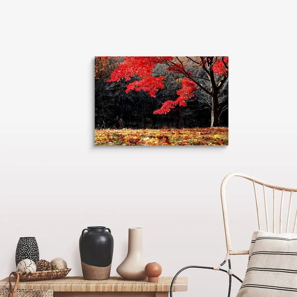 Red Tree, Large Solid-Faced Canvas Wall Art Print, Great Big Canvas