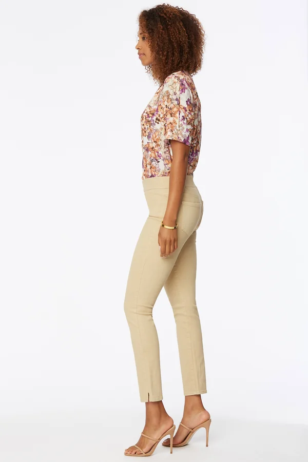 Nydj Women's Skinny Ankle Pull-On Jeans in Petite in Marisol Warm Sand - Size: 10p