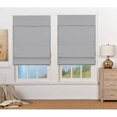 Insulating Cordless Blackout Roman Shade Symple Stuff Finish: Light Gray, Size: 53x22W x 72x22L