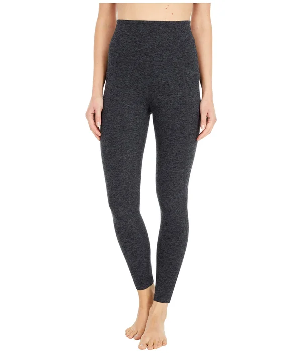 Beyond Yoga Spacedye Out of Pocket High Waisted Midi Legging Black/Charcoal - S
