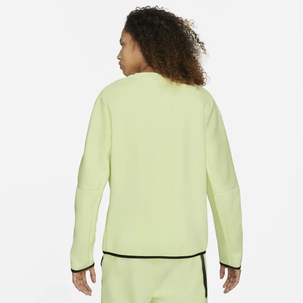 Nike Men's Sportswear Tech Crewneck Fleece - Large, Lime Ice/Black