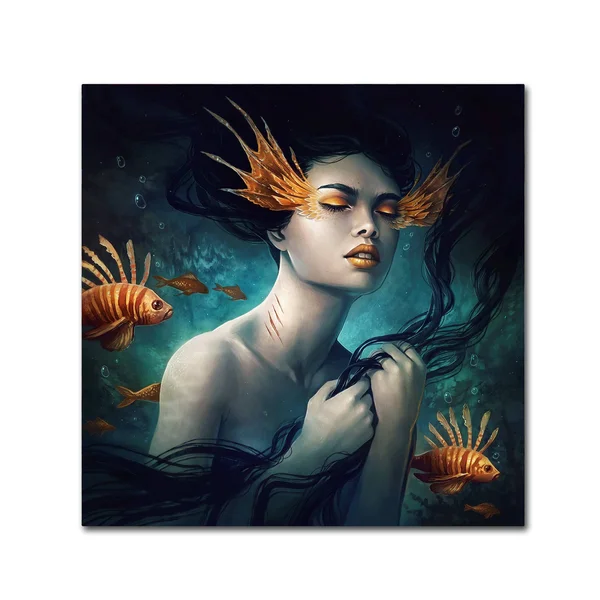 Trademark Art JoJoesArt 'Mermaid' Gallary-Wrapped Canvas Art