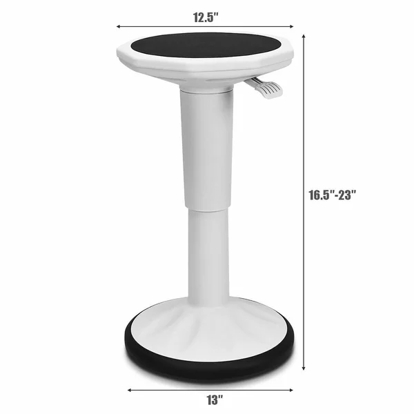 Wobble Chair Height Adjustable Wiggle Chair for Home and Office - White