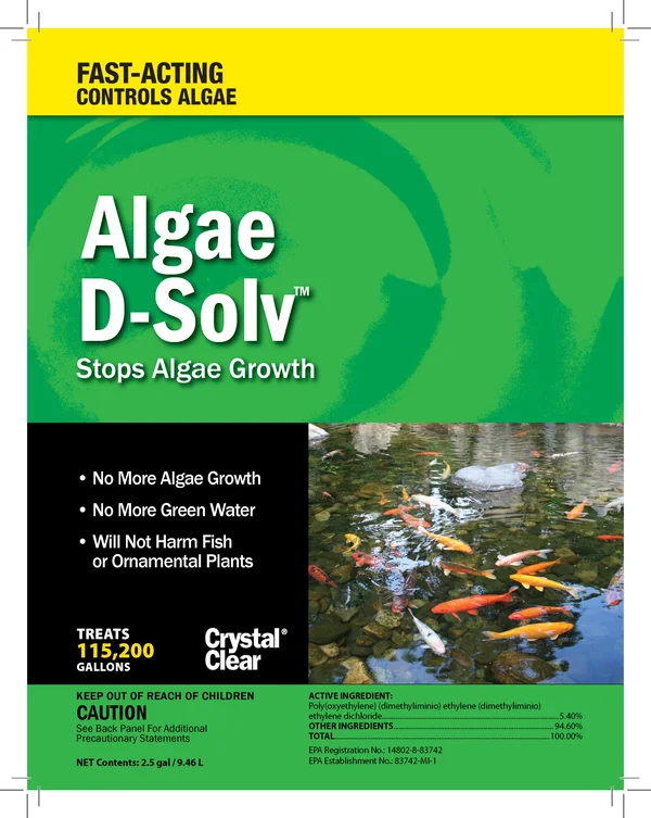 Crystalclear Algae D-Solv - 2.5 gal.